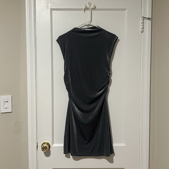 Reformation Alden Knit Dress Silver Velvet New Size Medium - Picture 4 of 12